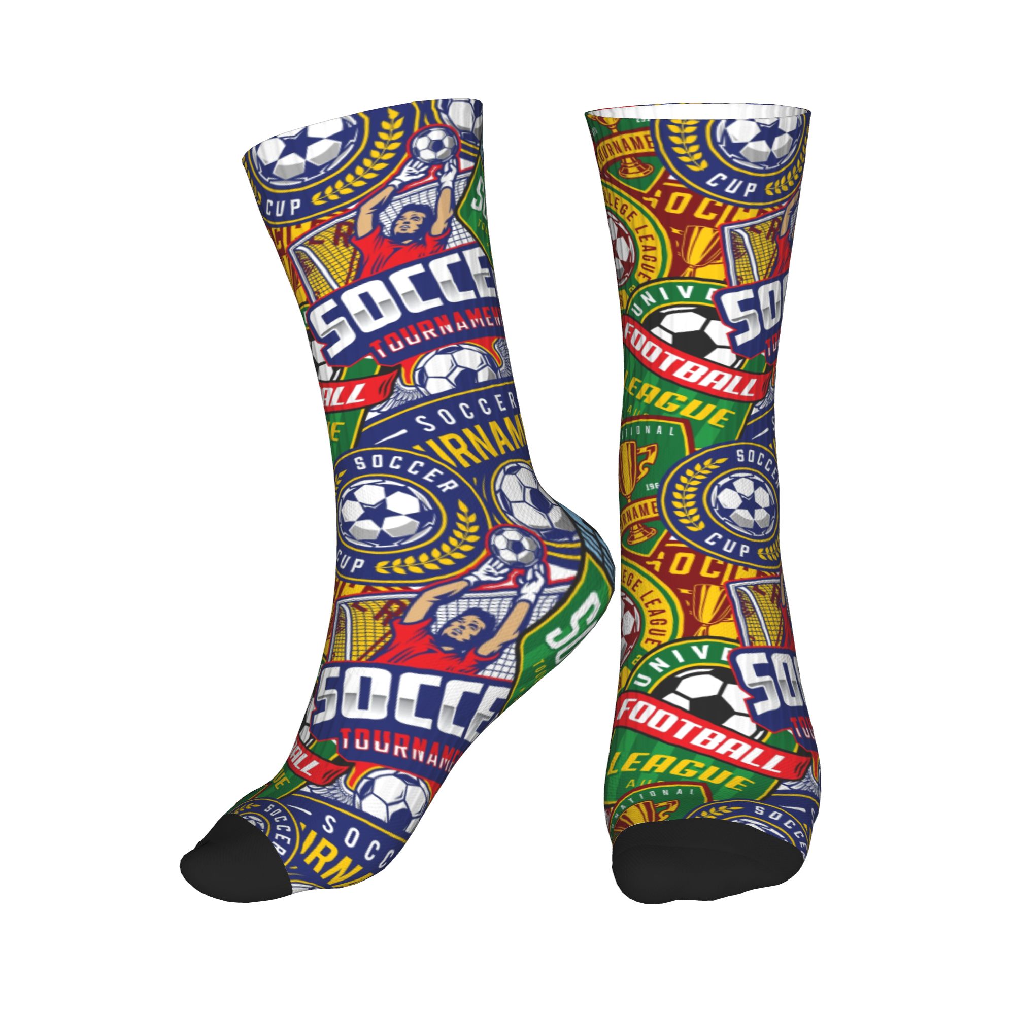 Dress Sock Men - Kaus Kaki Olahraga Motif Retro Sepak