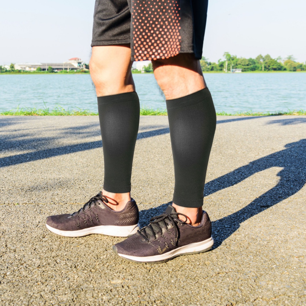 1 pasang Kebugaran berlari len - Compression Sleeve Calf ulasan dan harga